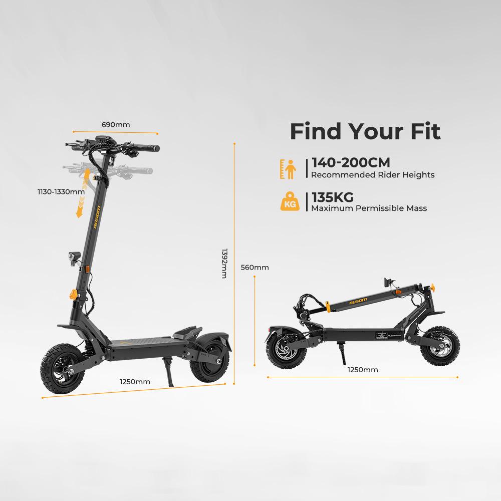 Ausom L1 ABE 20.8Ah Electric Scooter, 930W Peak Motor, 90KM Max Range, Foldable Commuter E-Scooter with NFC Keyless Start & ABE Certification