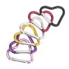 5PCS Heart-shaped Colorful Aluminum Alloy Carabiner 10 Colors Available Key Chains Water Bottle Speaker Hanging Buckle Hooks ZYF