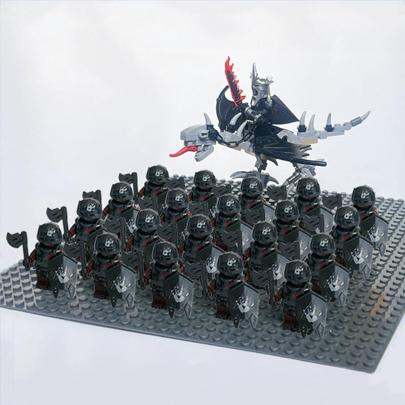 Moc Uruk-hai Strong Orc Army Soldiers with Witch King leader Mini Figure Building Block Set Toys for Children as Birthday gifts