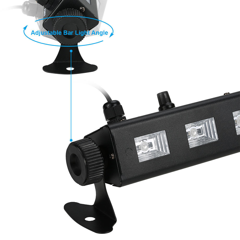 Tomshine UV-Barlicht 9LEDs 27W Dimmbare Halterung Tragbare Lampe Halloween DJ