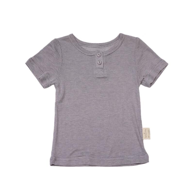 LELE JOVE Kids  Tencel Wool Blend Striped Short Sleeve T-Shirt 120