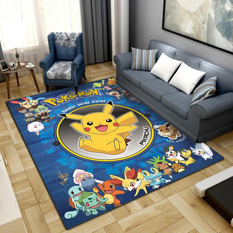 Pokemon Anime Area Carpet for Living Room Bedroom Home Decor Cool Movie Mat Floor Mat -LXR35