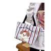 Cute Canvas Tote: 2025 Puppy & Chinese Style for Moms & College Students