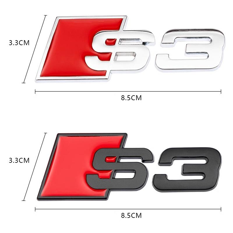 1Pcs Car Body Rear Trunk ABS Badge RS Emblem Stickers Decor Accessories For Audi S3 S4 S5 S6 S7 S8 RS3 RS4 RS5 RS6 RS7 RS8
