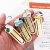 Gift Paper Cilp Cartoon Reading Japanese Bookmark Cat Bookmark Metal Bookmark Kittens Book Mark