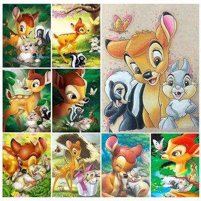 Bambi 5D Ζωγραφική με Διαμάντια Disney Πλήρης Κεντητική με Διαμάντια Καρτούν DIY Εικόνες με Στρας Σταυροβελονιά Κιτ Χειροτεχνίες Διακόσμηση Σπιτιού