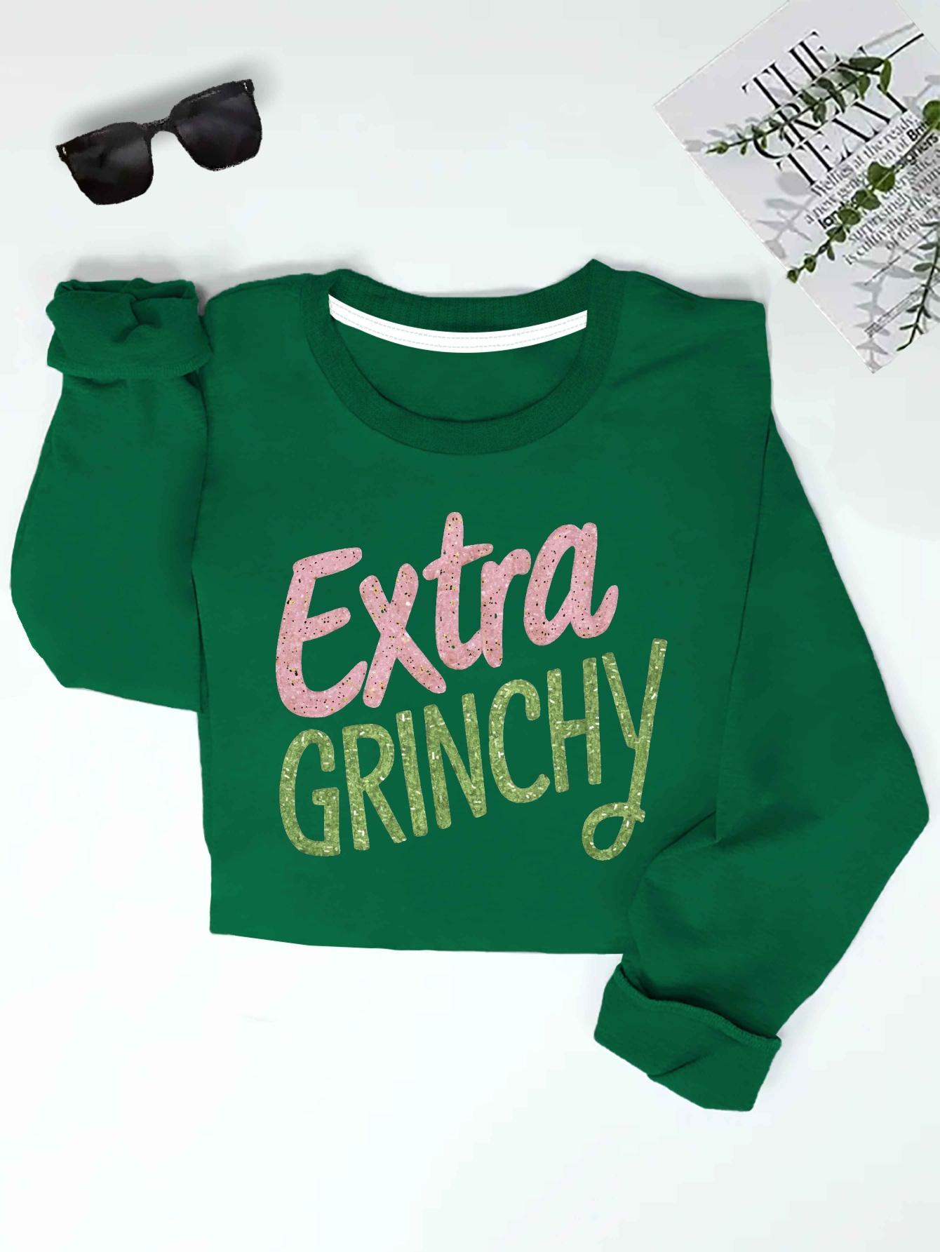 

EXTRA GRINCHY playful design women s sweatshirts S