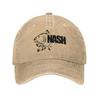 Nash Fishing Logo Unisex Baseball Cap Carp Fish Tackle Angling Distressed Denim Hats  Vintage Outdoor Summer Gift Sun