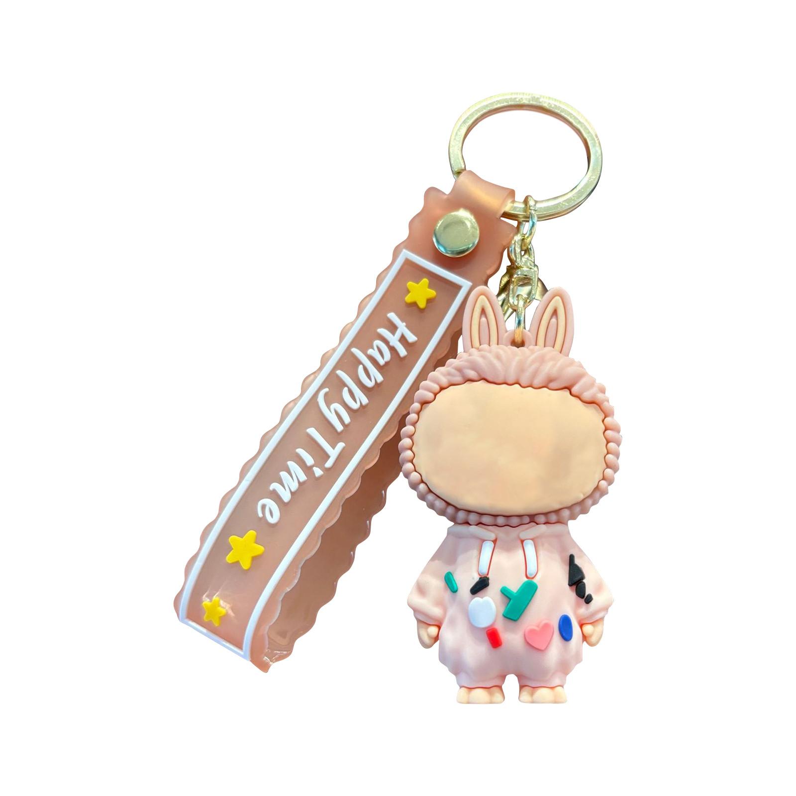 

Брелок для ключей в виде машинки с объемным узором в виде куклы One Size