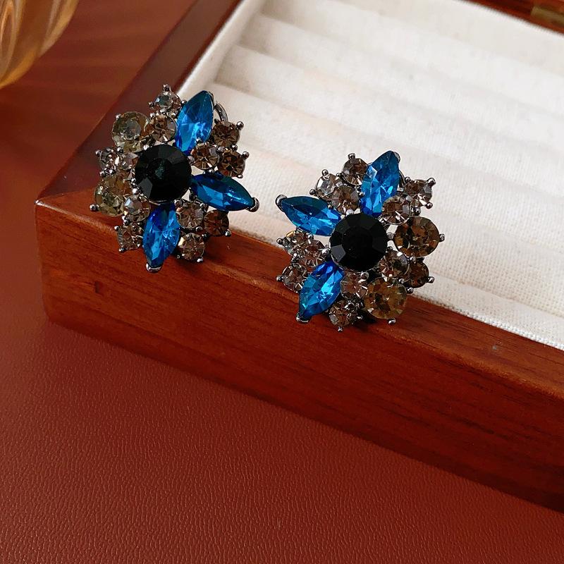 Baroque Style Zircon Earrings,Ornate Filigree Gemstone Earrings,Vintage Gemstone Drop Earrings,