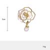 High-end Temperament Pearl Camellia Flower Pin Brooches for Women Clothes Shawl Corsage Accessory Exquisite Jewelry Mother Gift