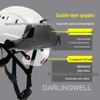 CE Anti-Smash Construction Safety Helmet with Dual Goggles, ABS Material, National Standard