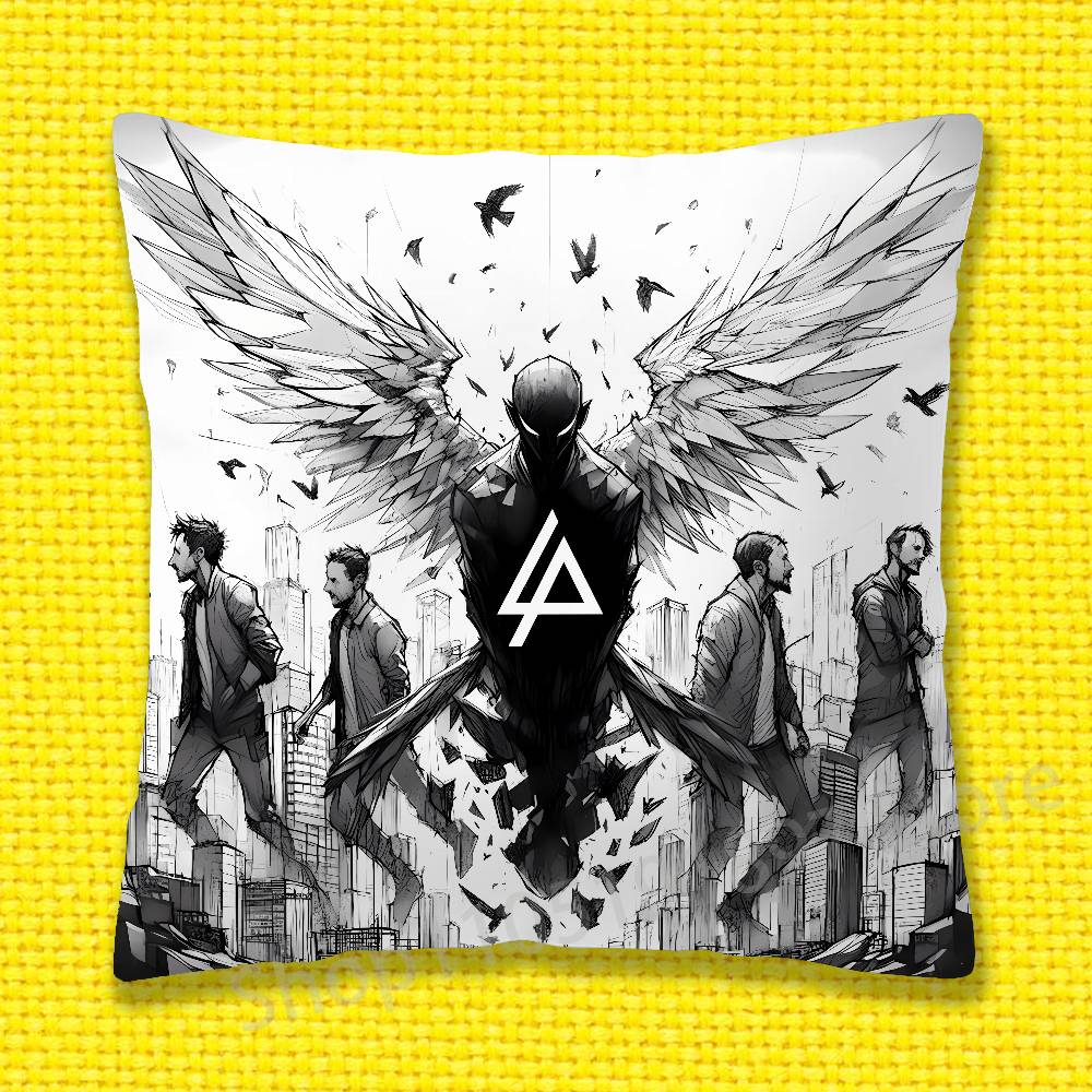Emily A-Armstrong L-Linkin P-Park Kuddfodral För 30x30cm 40x40cm 45x45cm 50x50cm 55x55cm Fyrkantigt Soffkuddfodral Överdrag
