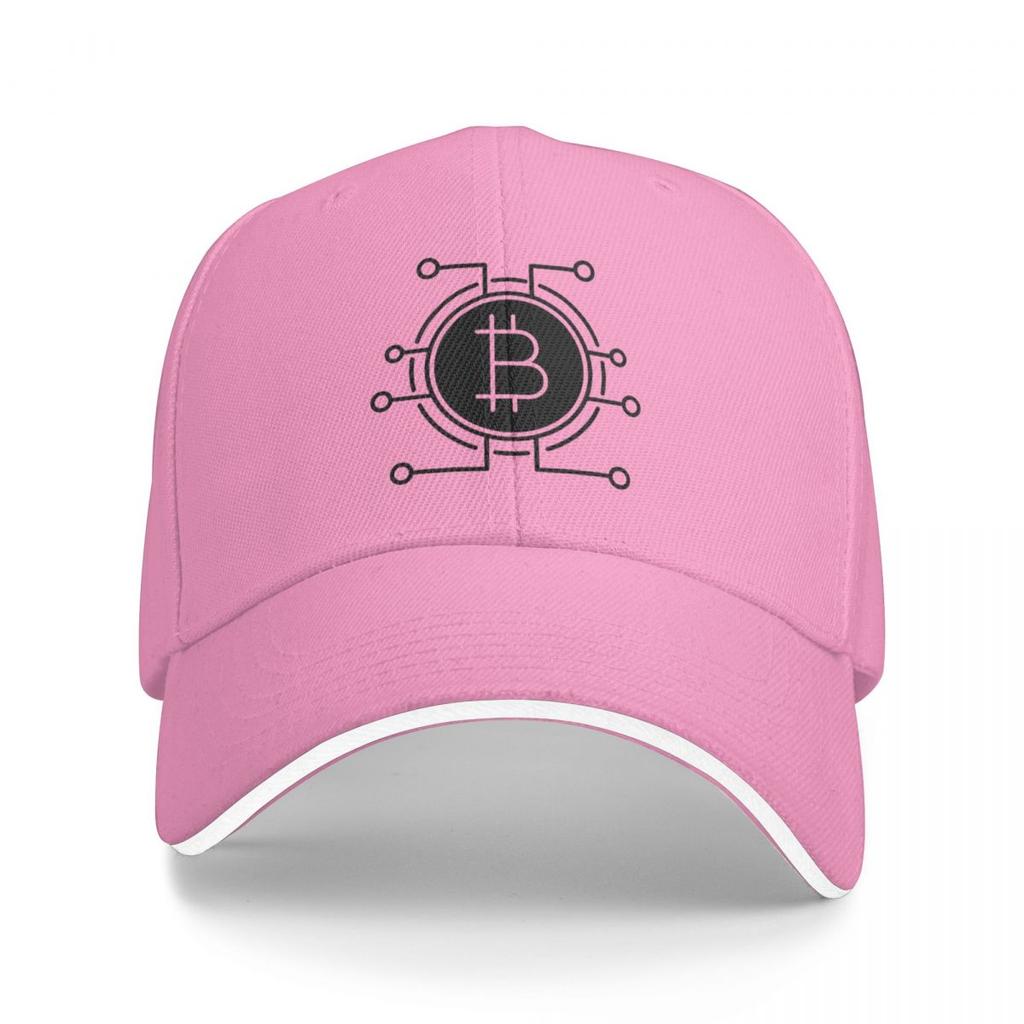 Unisex Baseball Hats Bitcoin Icon Cryptocurrency Art Outdoor Streetwear Summer Sports Baseball Caps Hip Hop Cap Casquette Hats
