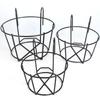 Hanging Wrought Iron Balcony Plant Rack: Potted Succulents & Chlorophytum Display Stand