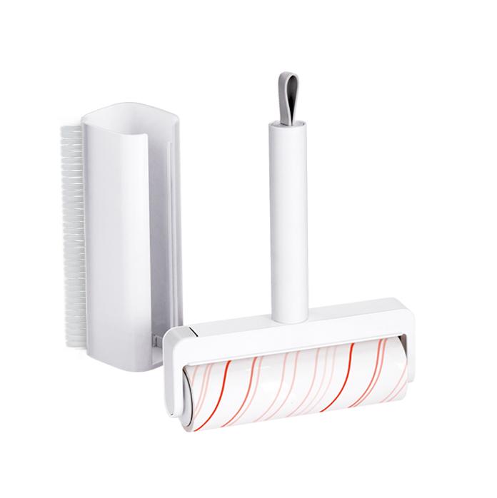 Innowell Manual Lint Roller Brush Sticky Paper Lint Remover with Telescopic Aluminum Pole Portable Hand Held Hair Remover