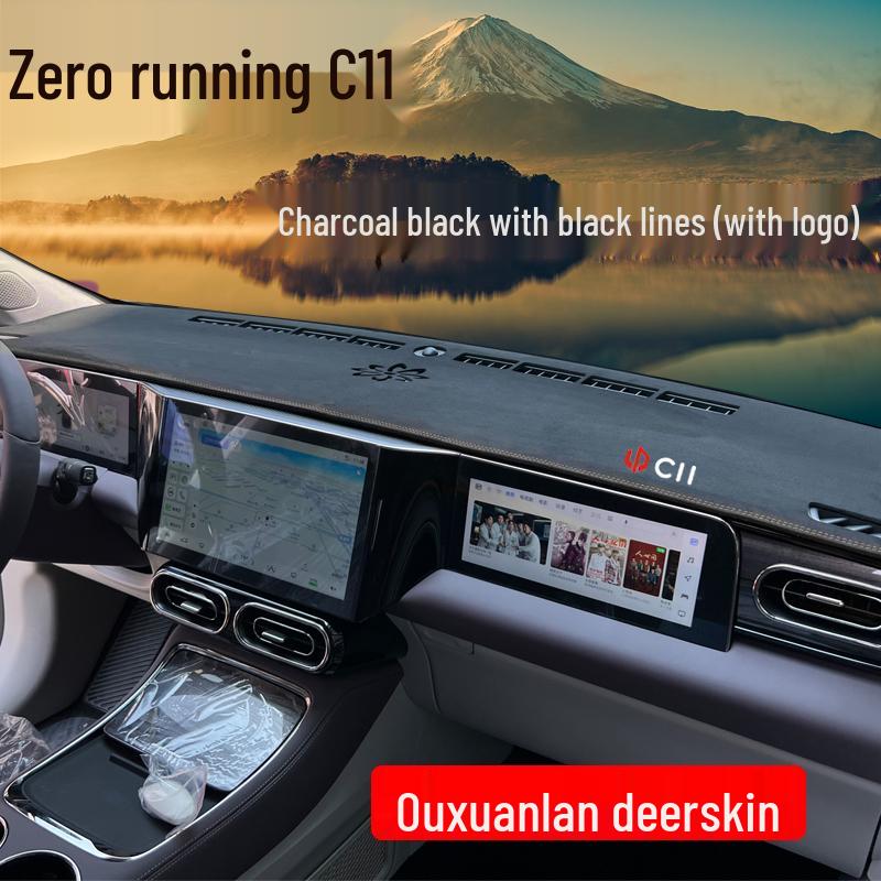 2023 Leapmotor C11 Gösterge Paneli ve Konsol Koruması için Süet Güneşlik Matı