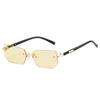 Frameless Square Women's Sunglasses - Trendy, Blue Light Blocking Glasses for Live Broadcasts