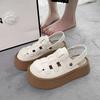 Two wear hollowed-out bag head sandals women's wholesale summer new hole hole Mori Roman shoes thick-soled half slippers women's outer wear