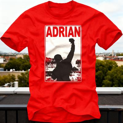 Exclusive 'Adrian' Rocky Movie T-Shirt Vintage Boxing Silhouette Graphic Tee for Cinema Enthusiast 100% Cotton Unisex Casual Tee