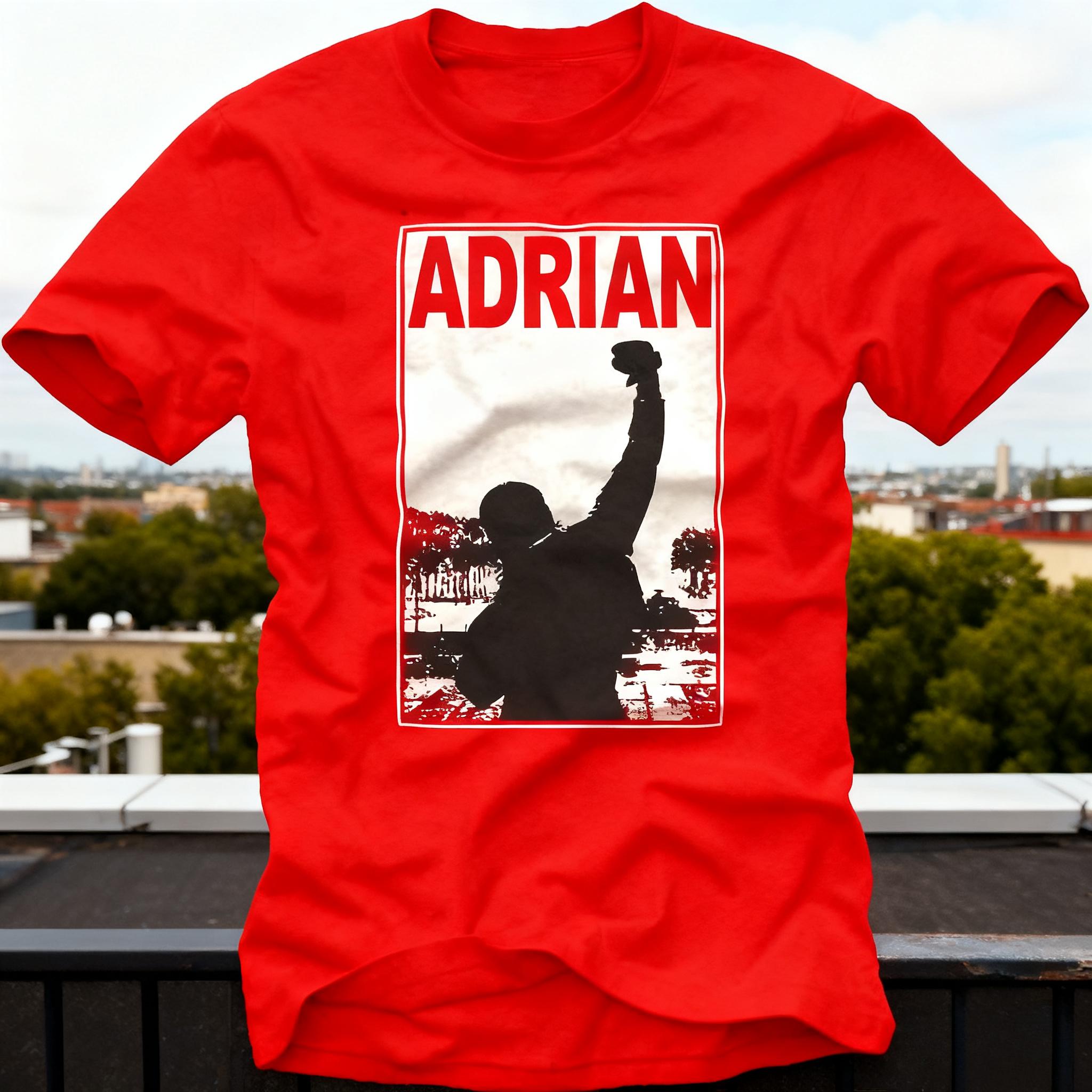 

Ексклюзивна футболка Adrian з фільму Роккі Вінтажна футболка з графічним зображенням силуету боксера для кіномана 100% Бавовна Унісекс Повсякденна футболка M
