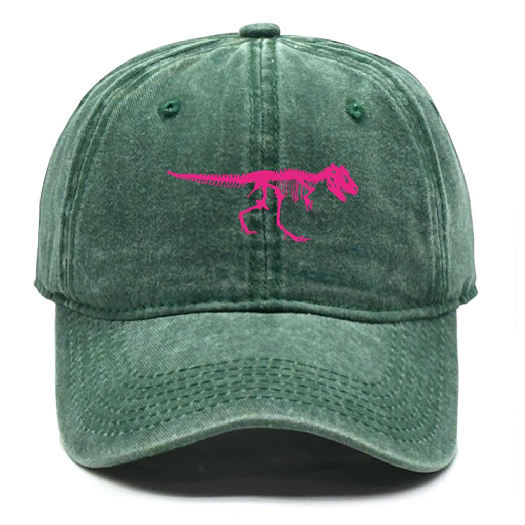 Unisex Adjustable Baseball Hat Pink Dinosaur Caps For Man Washed Retro Snapback Baseball Cap Ideal Choice For Casual Wear