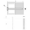 Vis béton - SCELL-IT - VFD-F - Tête fraisée laquée blanche - Ø 7,5 mm - Long. 182 mm