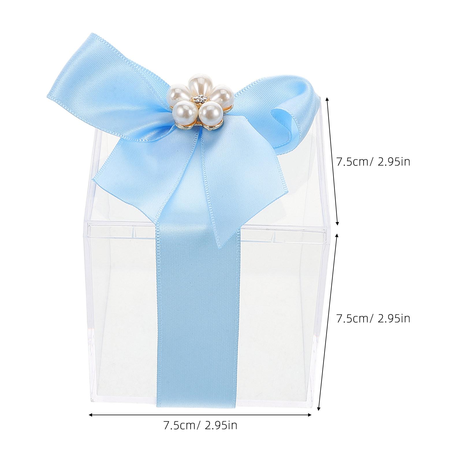 

Clear Plastic Wedding Candy Box Elegant Bow Favor Container for Party Wedding Jewelry Organizer Mini Storage Transparent Display other