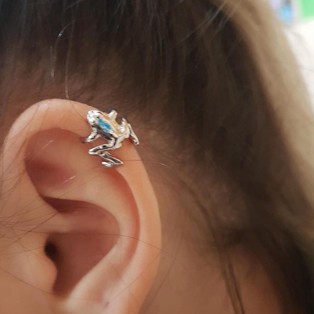 Compre Fashion Frog Ear Silver Ear Cuff Clip Earrings for Women