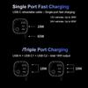 High Power Car Charger PD65W Retractable USB C Cable with 18W USB A /Type C Port Voltages Display Intelligent Protections