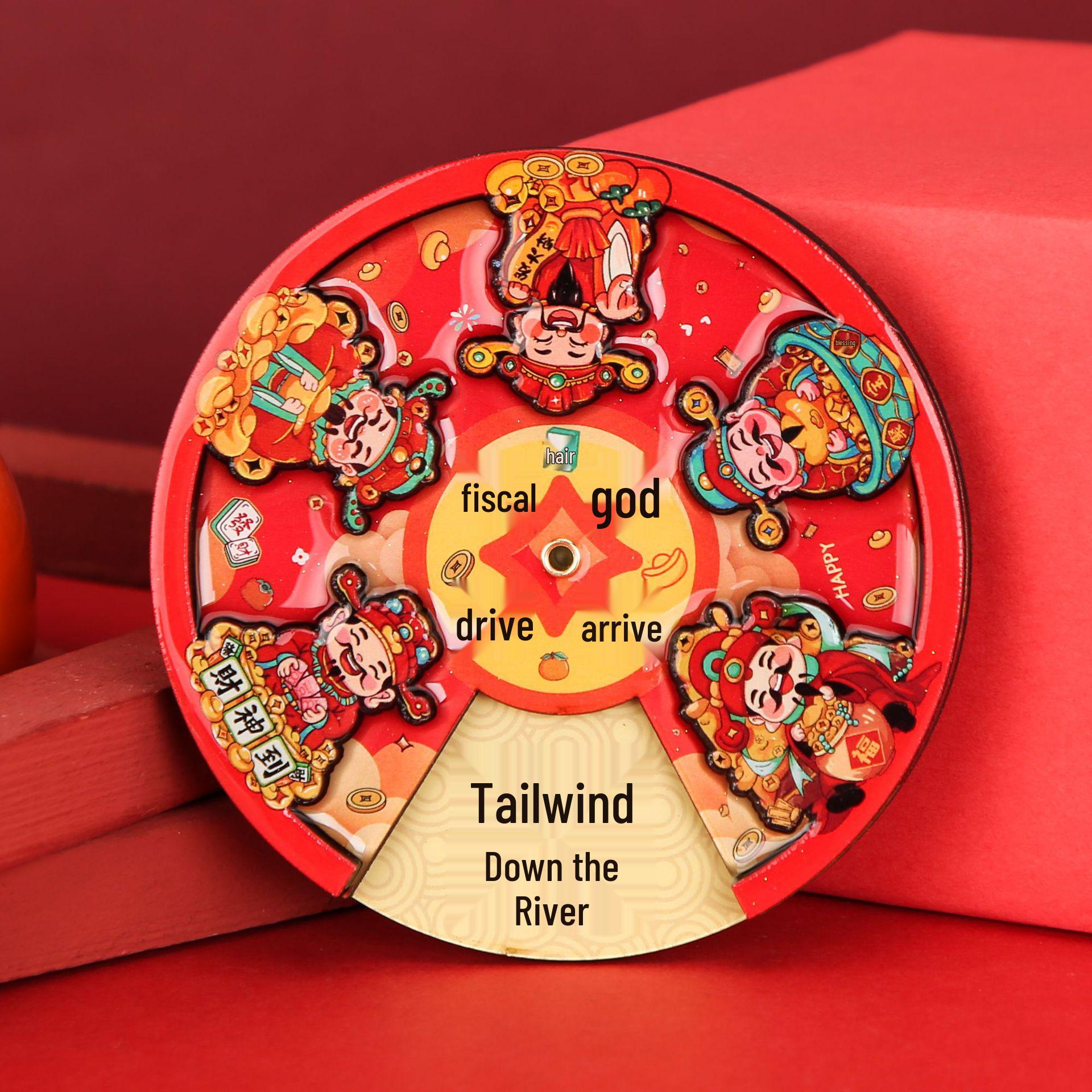 Новогодний мультяшный кот-магнит, вращающийся, сувенир в национальном стиле