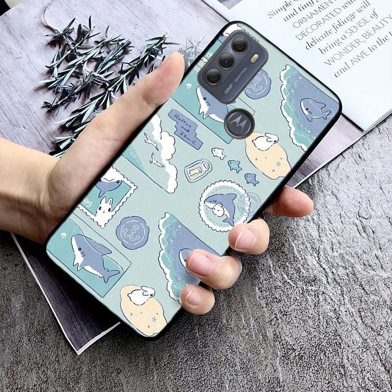 Phone Case For Moto G86 G85 G75 G15 G05 G56 G72 G53 G54 G84 G60 G31 G32 G24 G 5G G Play Sea Summer Dolphin Shark Turtle