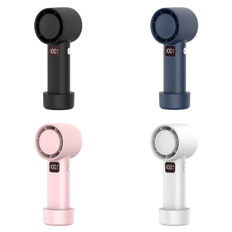 Small Usb Handheld Fan Adjustable Wind Speed High Power Long-lasting Battery Rechargeable Fan