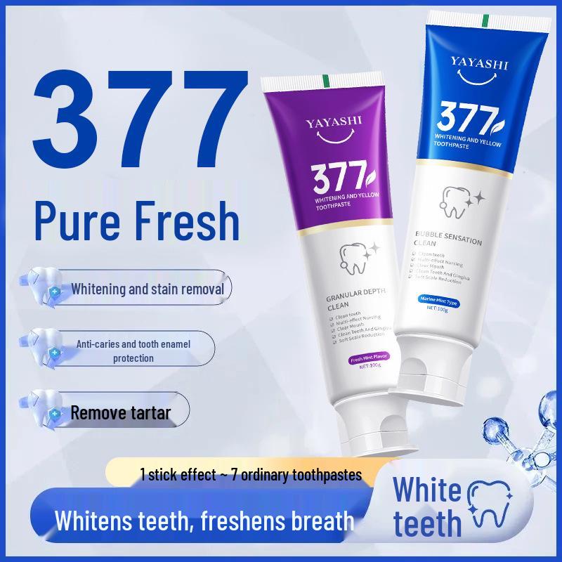 377 Fresh Breath Whitening Probiotic Toothpaste for Stain Reduction and Yellow Teeth