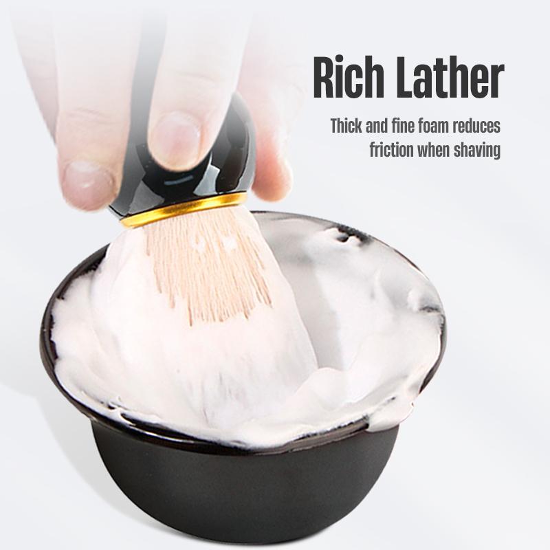 Professional Shaving Brush Set 3-in-1 Shave Kits With Shaving Brush Shaving Bowl and Shaving Stand Men's Gift Kit