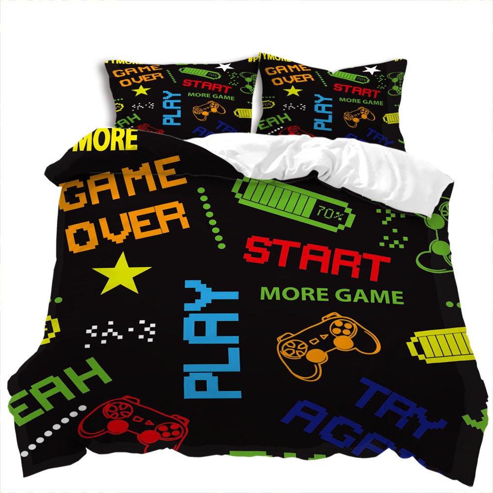 

Комплект постельного белья Детская игровая мышь Пододеяльник и наволочка Односпальная двуспальная кровать Полноразмерное постельное белье для спальни Полиэстер с молнией Удобный пододеяльник DE 100x135cm