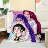 K-POP Anime Girls Group  Four Seasons Soft Warm Blanket  All-Season Thick Knit Polyester Bedspread for Bed, Camping, Travel  Perfect Gift