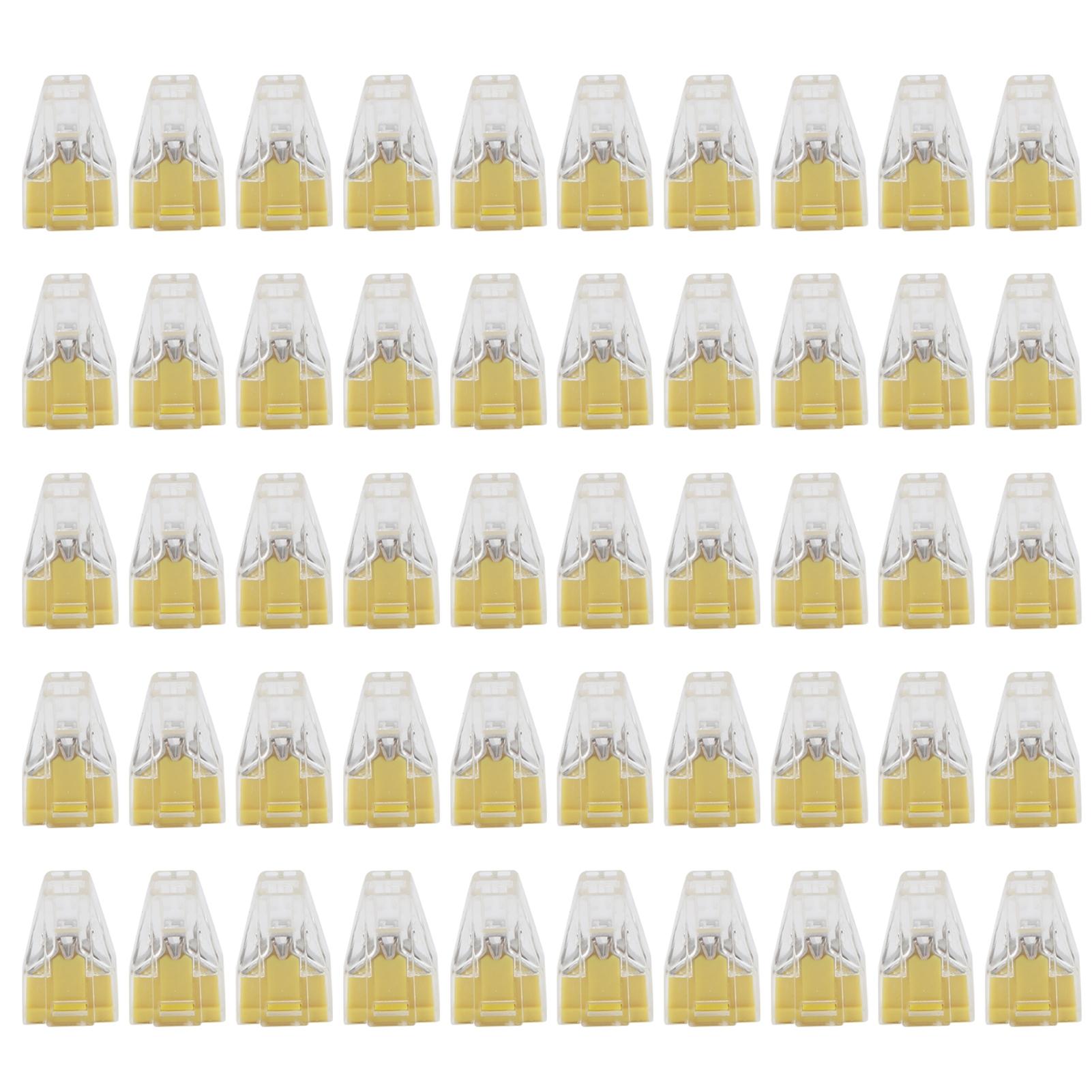 

50Pcs Wire Connector NonTwist Pushin Quick Connect Electric Cable Terminal Block Kit(PCT102 )