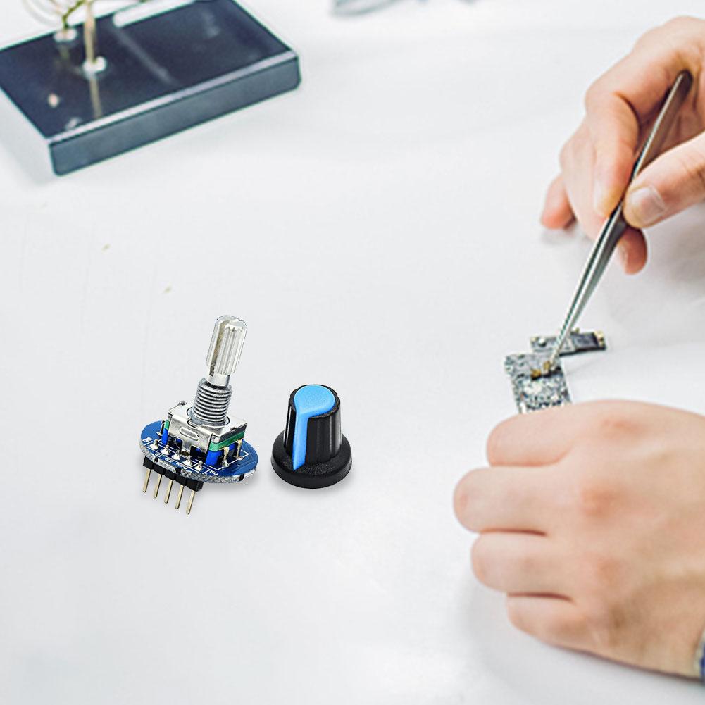 Rotary Encoder Round Knob Module 5V Digital Potentiometer Rotary Knob Cap High Precision for Car Audio Electronic Device