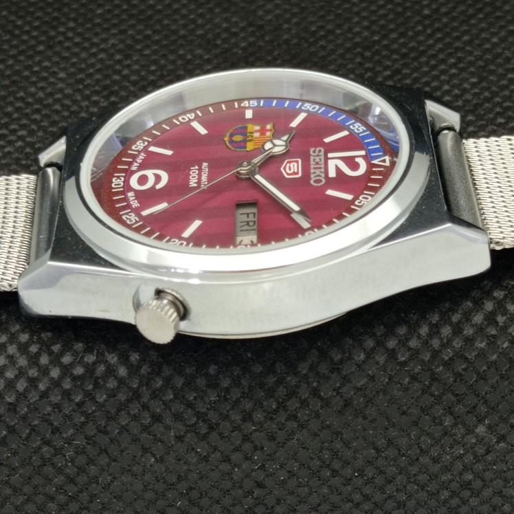 REFURBISHED VINTAGE SEIKO 5 AUTO 7009A JAPAN MENS D/D RED WATCH 610b-a318050-9 SKU610b-a318050
