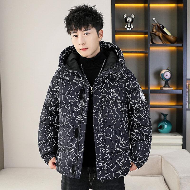 

2023 Men s Winter Hooded Cotton-Padded Jacket: Warm, Casual, and Versatile 4XL
