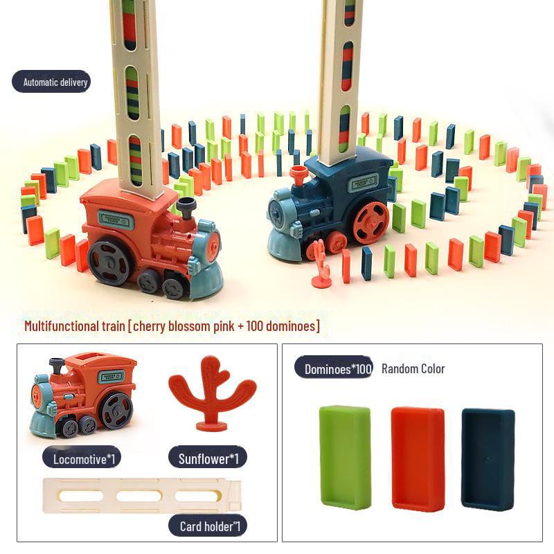 Douyin-Inspired Electric Musical Domino Toy Train