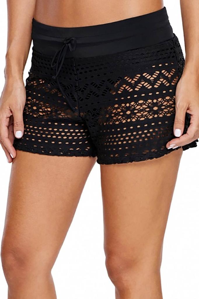 Women's Fashion New Swim Shorts Black Lace Swim Shorts United Bikini Bottom