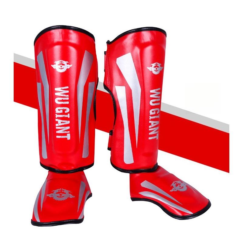 Thickened Sanda Shin Guards for Martial Arts Training Combat Sports, and Fitness - Toe and Shin Protection