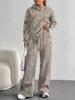 Camouflage European and American Autumn and Winter Casual Long-sleeved Suit Women's Hooded Sweater Trousers Two-piece Set