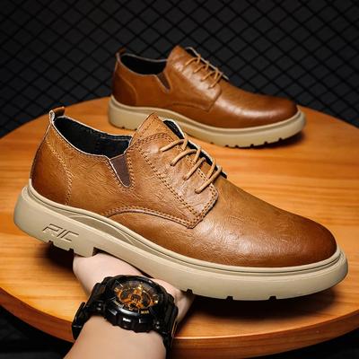 Modă Haine noi de lucru retro, pantofi de lucru de exterior rezistenți la uzură, pantofi casual pentru bărbați, pantofi Oxford de exterior pentru bărbați cu șireturi