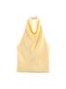 Sophisticated 2025 Summer Silk Satin Halter Neck Top – European & American Style
