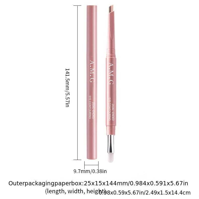 Dwustronny cień do powiek i rozświetlacz - Różowo-brązowy brokatowy płynny eyeliner dla początkujących, Gładkie narzędzie do makijażu do precyzyjnego maskowania cieni pod oczami i powiększania oczu
