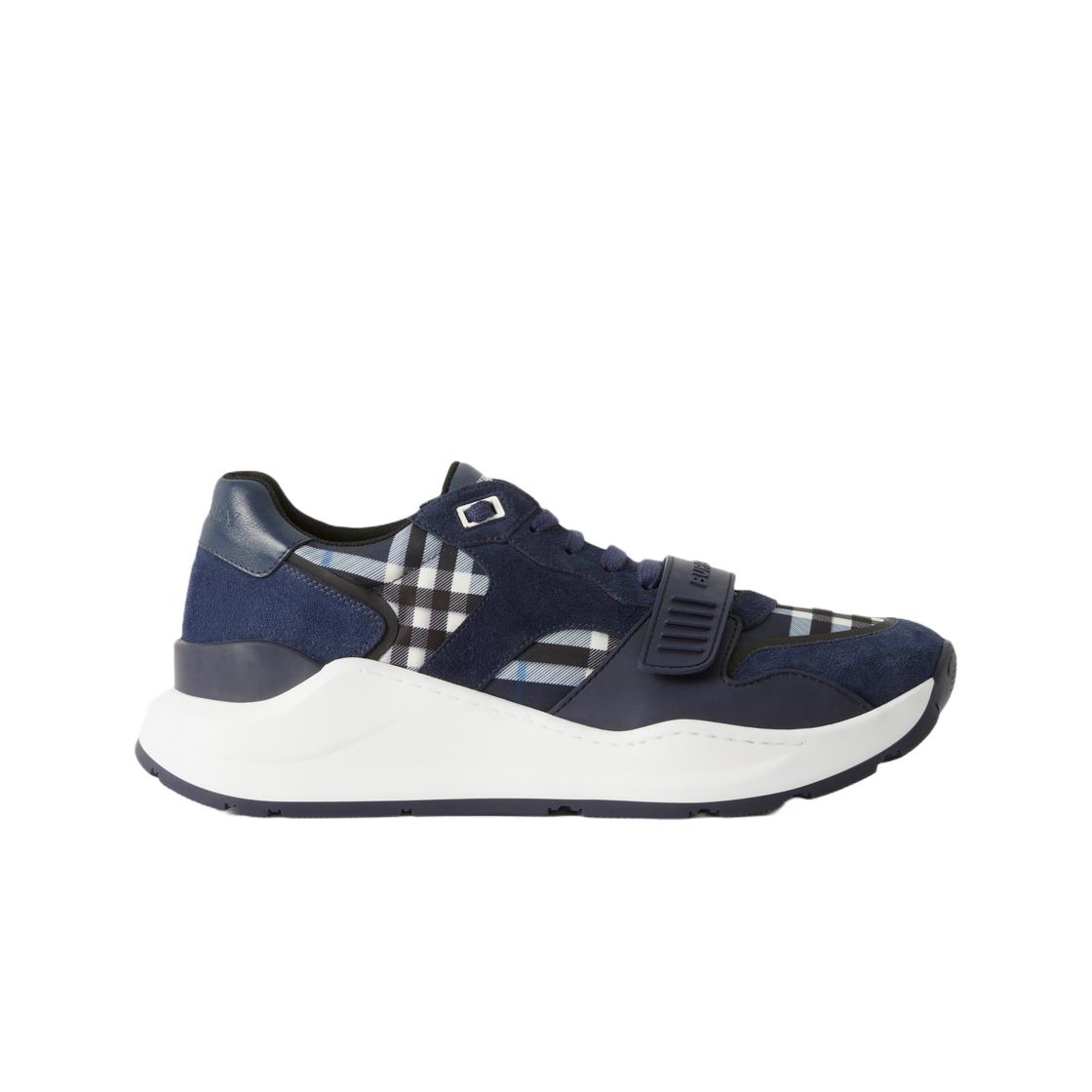 

Burberry Check Leather And Suede Sneakers Blue EU 43.5