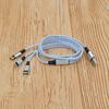 Charging Cable Three-in-One Fast Charge Nylon Braided 2A 8Pin Type-C Micro USB Charging Cord Mobile Phone Wire for Home